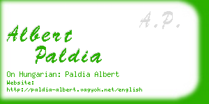 albert paldia business card